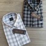 s squere big size checks shirt