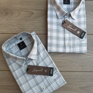 s squere big size checks shirt