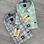 logoff cotton oxford checks shirt
