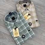 logoff cotton oxford checks shirt