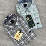 logoff cotton oxford checks shirt