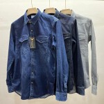 Black Letter Denim shirt