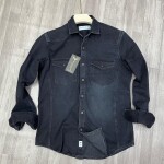 Black Letter Denim shirt