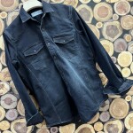 Black Letter Denim shirt