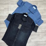 Black Letter Denim shirt