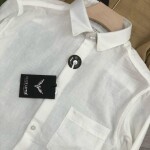 Black Lettter Linen Shirt