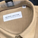 Black Lettter Linen Shirt