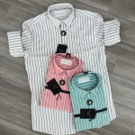 Black Letter Striped Shirt