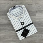 Black Letter Striped Shirt