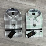 Logoff Premium Cotton Dobby Checked Shirt