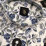 Logoff Chinese Coller Printed Shirt