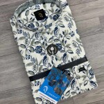 Logoff Chinese Coller Printed Shirt