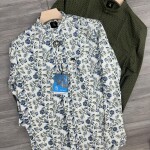 Logoff Chinese Coller Printed Shirt