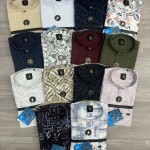 Logoff Chinese Coller Printed Shirt