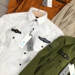 Logoff double Pocket shirt Twill Fabric