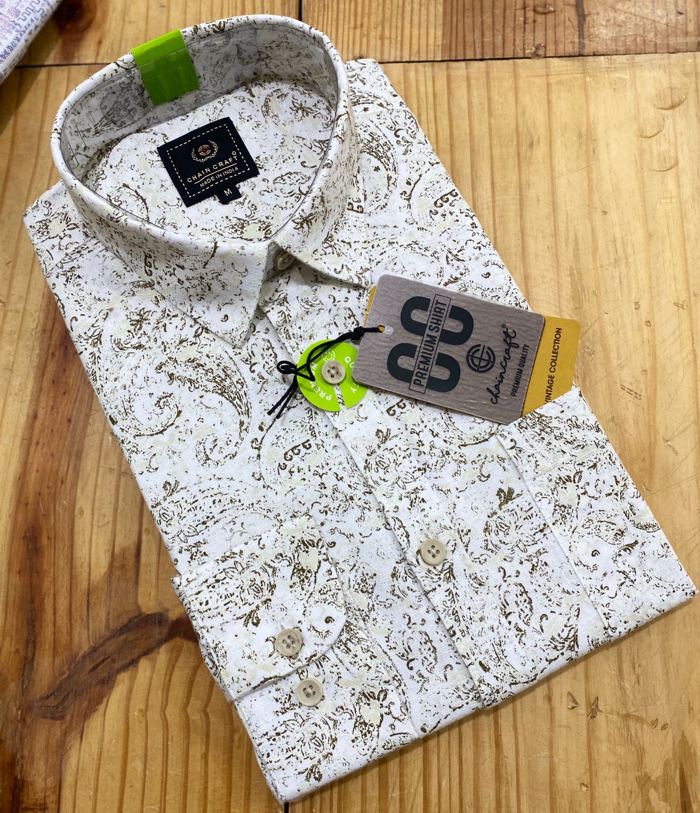 Chain Craft Linen Printed Shirt