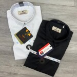 Black letter imported satin shirts