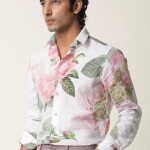 logoff imported satin digital print shirt