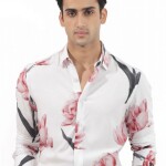 logoff imported satin digital print shirt