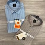 logoff linen stripes shirt