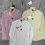 logoff linen stripes shirt