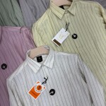 logoff linen stripes shirt