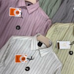 logoff linen stripes shirt