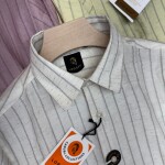 logoff linen stripes shirt