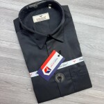 black letter imported satin shirt