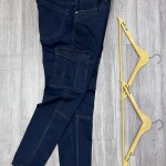 black letter cargo jeans pant