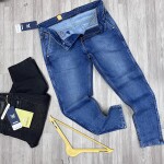 black letter jeans pant