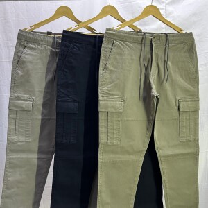 wood machine cargo cotton pant