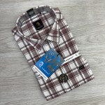 logoff cotton linen checks shirt