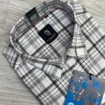 logoff cotton linen checks shirt