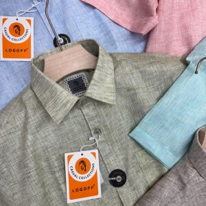 Logoff Half Sleeve linen Shirt