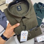 logoff cotton linen dobby shirt