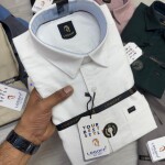 logoff cotton linen dobby shirt