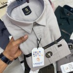 logoff cotton linen dobby shirt