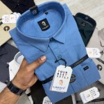 logoff cotton linen dobby shirt