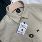 logoff cotton linen dobby shirt