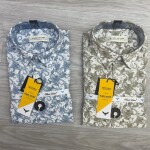 black letter linen printed shirt