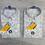 black letter linen printed shirt