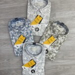 black letter linen printed shirt