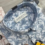 black letter linen printed shirt