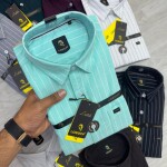 logoff cotton oxford stripes shirt