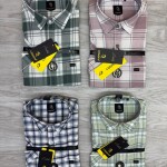 logoff cotton oxford  half sleeve checks shirt