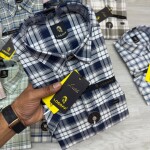 logoff cotton oxford  half sleeve checks shirt