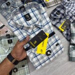 logoff cotton oxford  half sleeve checks shirt