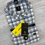 logoff cotton oxford  half sleeve checks shirt