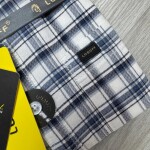 logoff cotton oxford  half sleeve checks shirt
